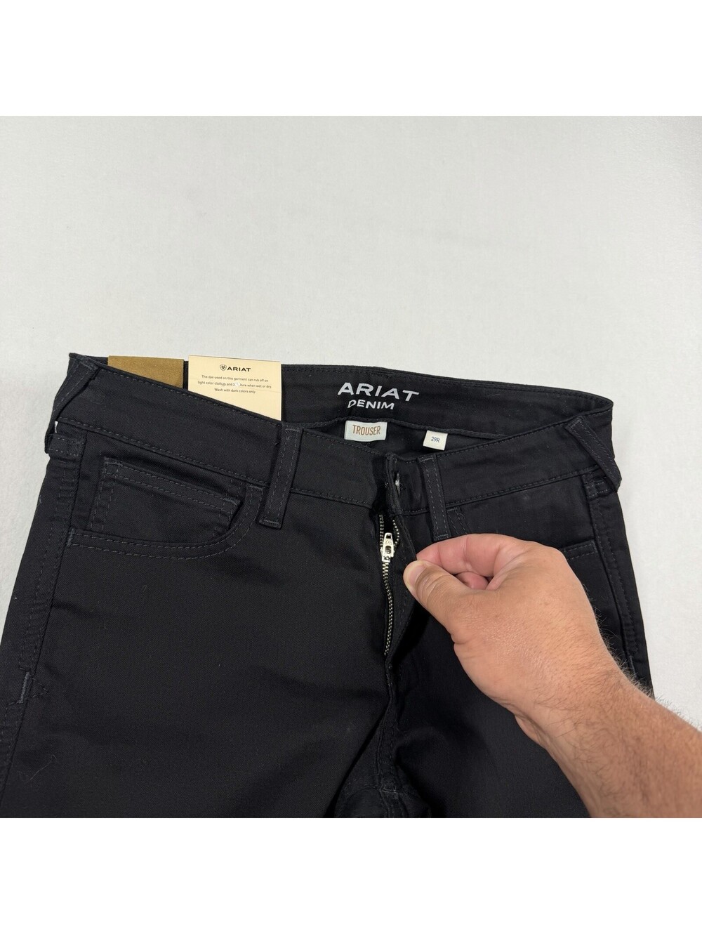 Ariat Trouser Pant Mid Rise Forever Wide Leg Women 29x32 Black Stretch NWT - Picture 7 of 15
